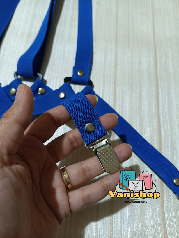 گیره نگهدارنده ملحفه مدل 4سر ضربدری رنگ آبی کاربنی