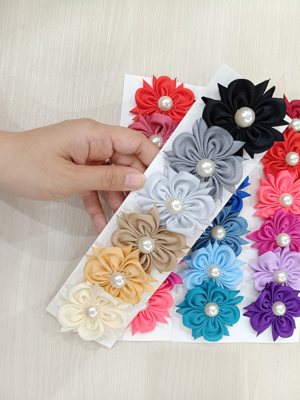 گیره مو گل مرواریدی بسته 6عددی