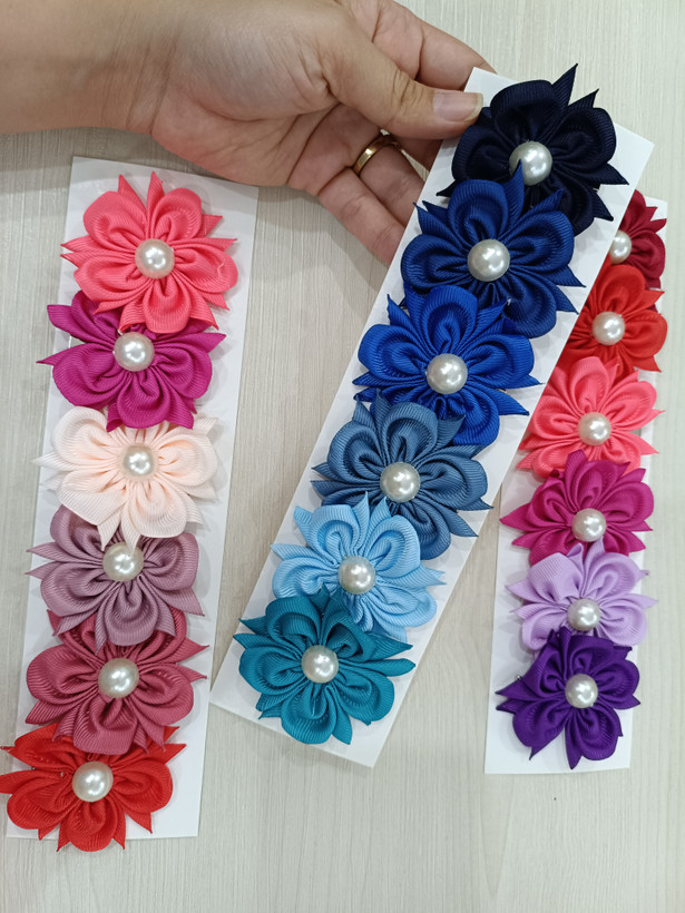 گیره مو گل مرواریدی بسته 6عددی