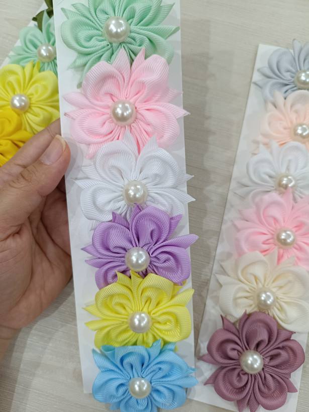 گیره مو گل مرواریدی بسته 6عددی
