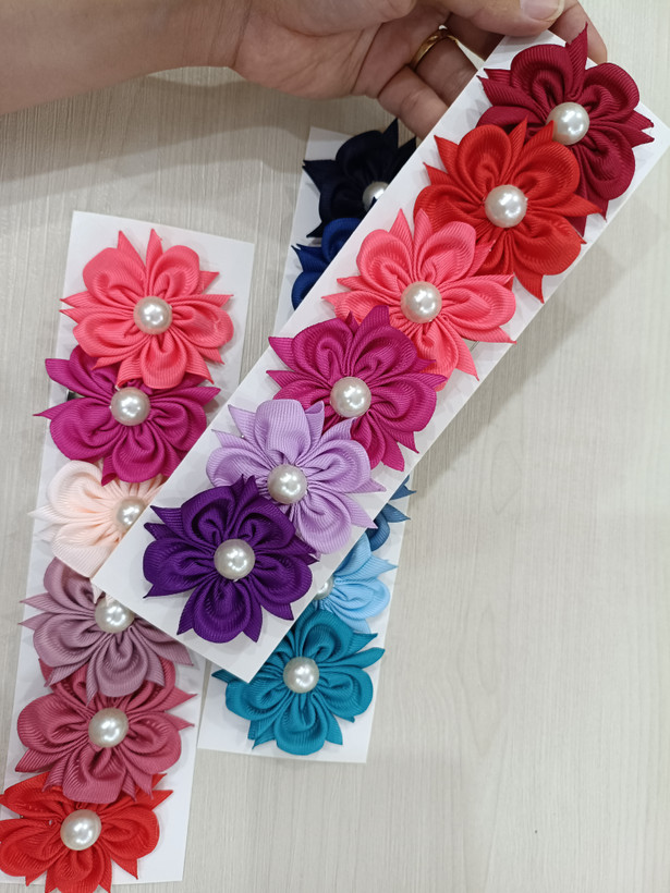 گیره مو گل مرواریدی بسته 6عددی